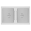 Мойка кухонная Paulmark TANDEM 80/2 PM238150-WH, искусственный гранит (IT-GRANIT), белый