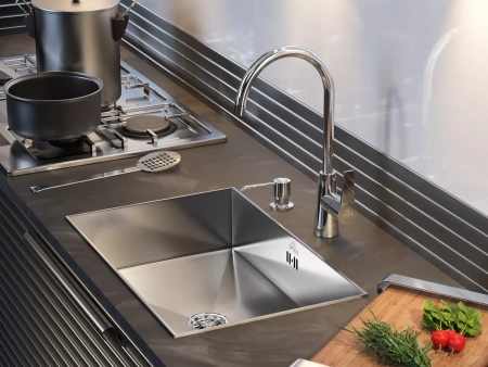 Дозатор для кухонной мойки Paulmark SAUBER D001-CR, хром