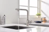 Смеситель для кухни Paulmark Urban Ur213104-BS, с выдвижным изливом, сталь