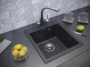 Мойка кухонная Paulmark KANTE 45 PM104651-BLM, искусственный гранит (IT-GRANIT), черный