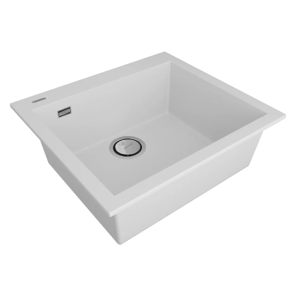 Мойка кухонная Paulmark DECORATION 56 PM935650-WH, искусственный камень (ACRYSTONE), белый