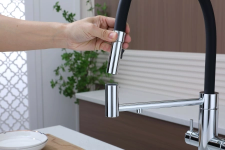 Смеситель для кухни Paulmark NEXUS Ne213999-CR, с подключением к фильтру, хром