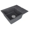 Мойка кухонная Paulmark FLUGEN 50-600 PM216050-DG, искусственный гранит (IT-GRANIT), графит