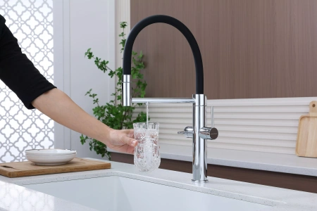 Смеситель для кухни Paulmark NEXUS Ne213999-CR, с подключением к фильтру, хром