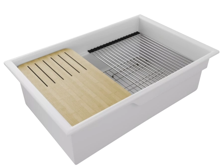 Мойка кухонная Paulmark GLAMP 81 PM028148-WH, керамика, белый