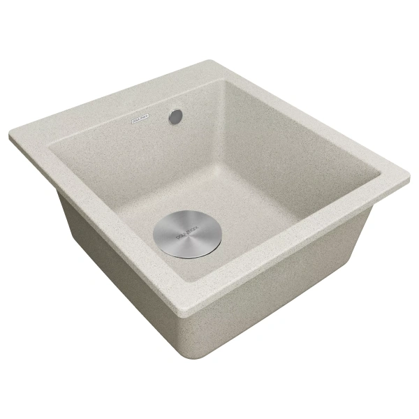 Мойка кухонная Paulmark KANTE 45 PM104651-GR, искусственный гранит (IT-GRANIT), серый