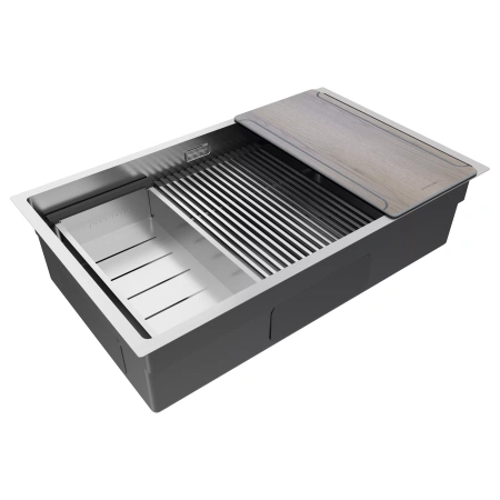 Мойка кухонная Paulmark NEXT-MULTI SINK 74 PM787445-BS, нержавеющая сталь, сталь