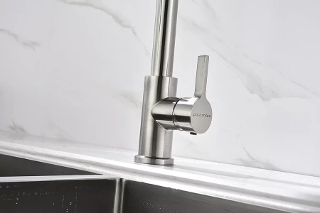 Смеситель для кухни Paulmark Halt Ha214021-BS, сталь