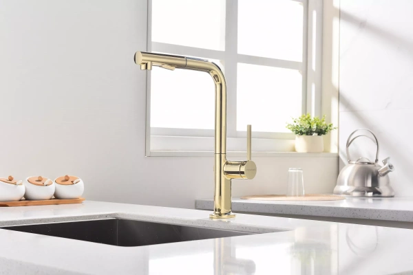 Смеситель для кухни Paulmark Neo Ne214419-G, золото