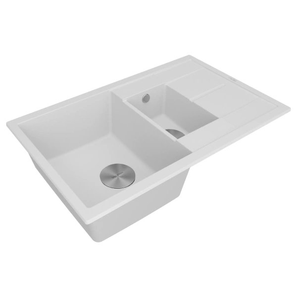 Мойка кухонная Paulmark FLUGEN 60/1,5 PM237850-WH, искусственный гранит (IT-GRANIT), белый
