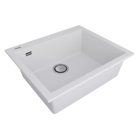 Мойка кухонная Paulmark DECORATION 60 PM936051-WH, искусственный камень (ACRYSTONE), белый