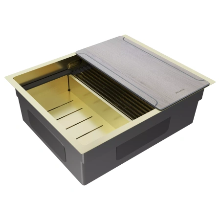 Мойка кухонная Paulmark NEXT-MULTI SINK 54 PM785445-LG, нержавеющая сталь, зотоло