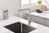 Смеситель для кухни Paulmark Urban Ur213104-BS, с выдвижным изливом, сталь