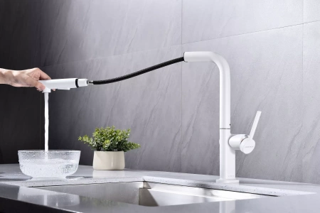 Смеситель для кухни Paulmark Neo Ne214419-WH, белый
