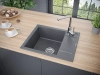 Мойка кухонная Paulmark FLUGEN 50-600 PM216050-DG, искусственный гранит (IT-GRANIT), графит