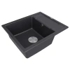 Мойка кухонная Paulmark FLUGEN 50-600 PM216050-BL, искусственный гранит (IT-GRANIT), черный