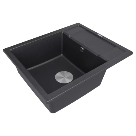 Мойка кухонная Paulmark FLUGEN 50-600 PM216050-BL, искусственный гранит (IT-GRANIT), черный