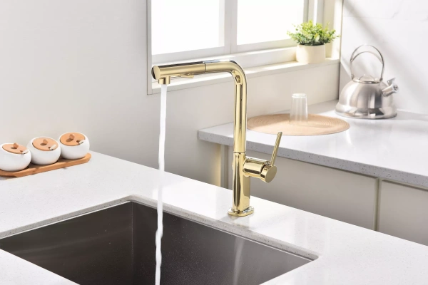 Смеситель для кухни Paulmark Neo Ne214419-G, золото