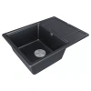 Мойка кухонная Paulmark FLUGEN 50-650 PM216550-BLM, искусственный гранит (IT-GRANIT), черный