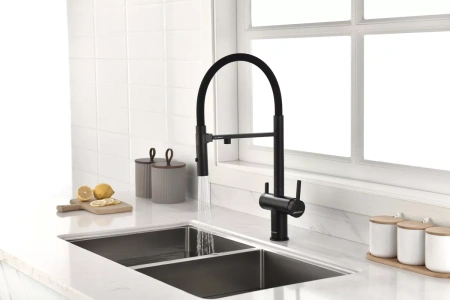 Смеситель для кухни Paulmark Gravity Gr213888-AN, с подключением к фильтру, антрацит