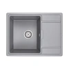 Мойка кухонная Paulmark FLUGEN 50-650 PM216550-GRM, искусственный гранит (IT-GRANIT), серый