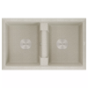 Мойка кухонная Paulmark TANDEM 80/2 PM238150-BE, искусственный гранит (IT-GRANIT), бежевый