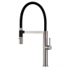 Смеситель для кухни Paulmark Leader Le214101-BS, с гибким изливом, сталь