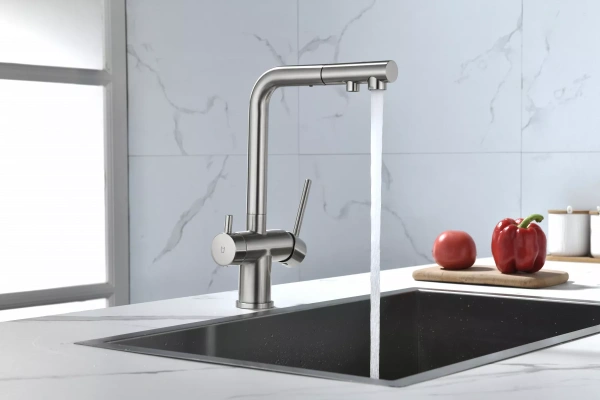 Смеситель для кухни Paulmark Holstein Ho212063-BS, сталь
