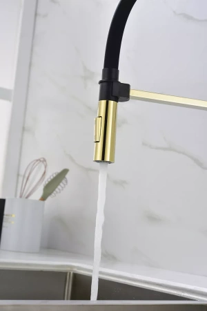 Смеситель для кухни Paulmark Halt Ha214021-G, золото